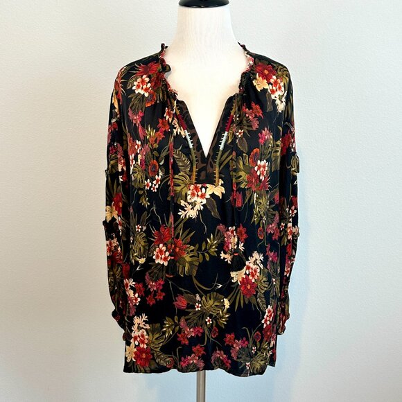 Johnny Was Workshop Bohemian Floral Blouse Size S - Picture 2 of 12